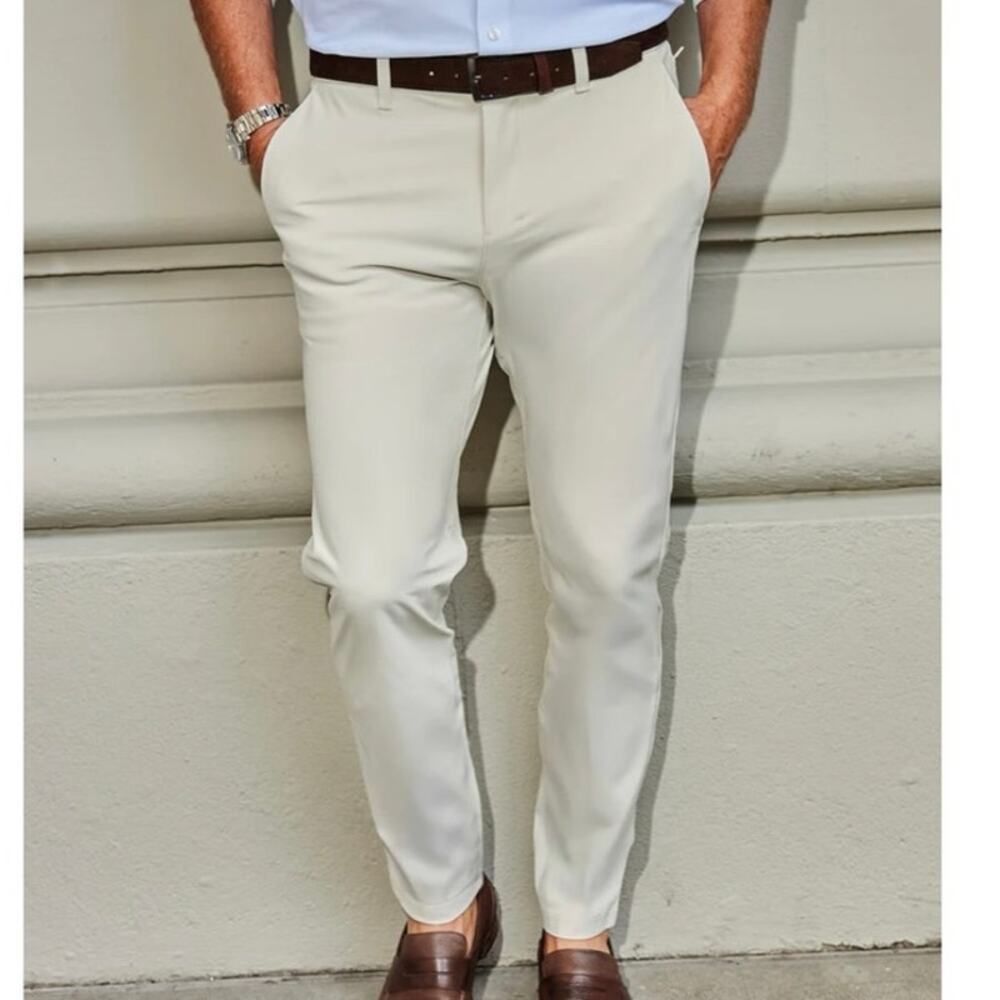 Collars and Co Apex Tech Pant in Ivory size 40x30
